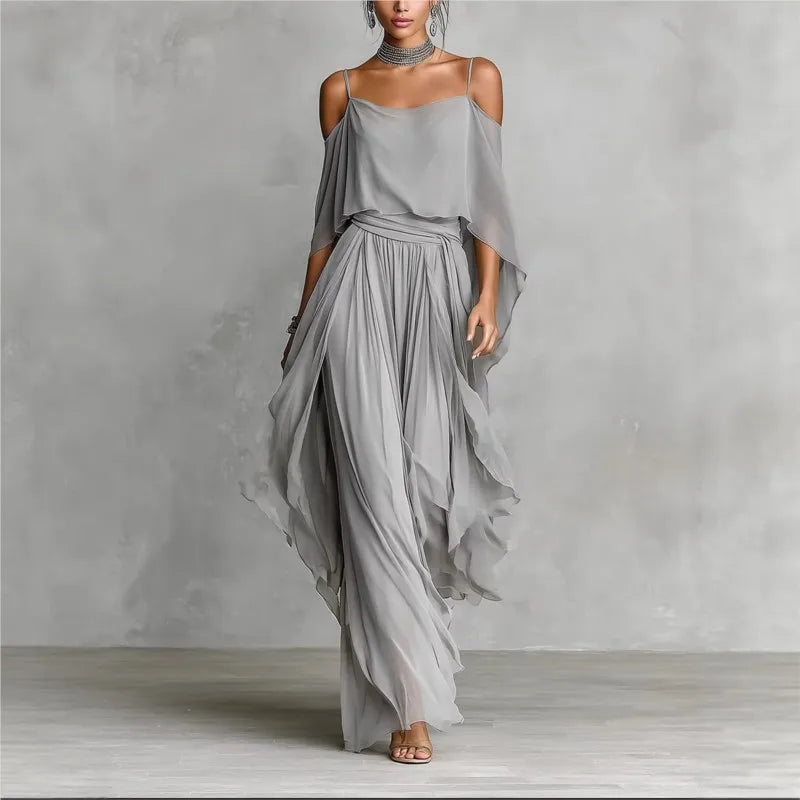 Set casual estivo in chiffon da donna