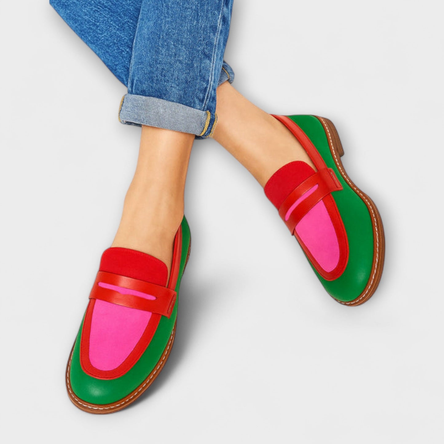 Nyla | Mocassini casuali con contrasto