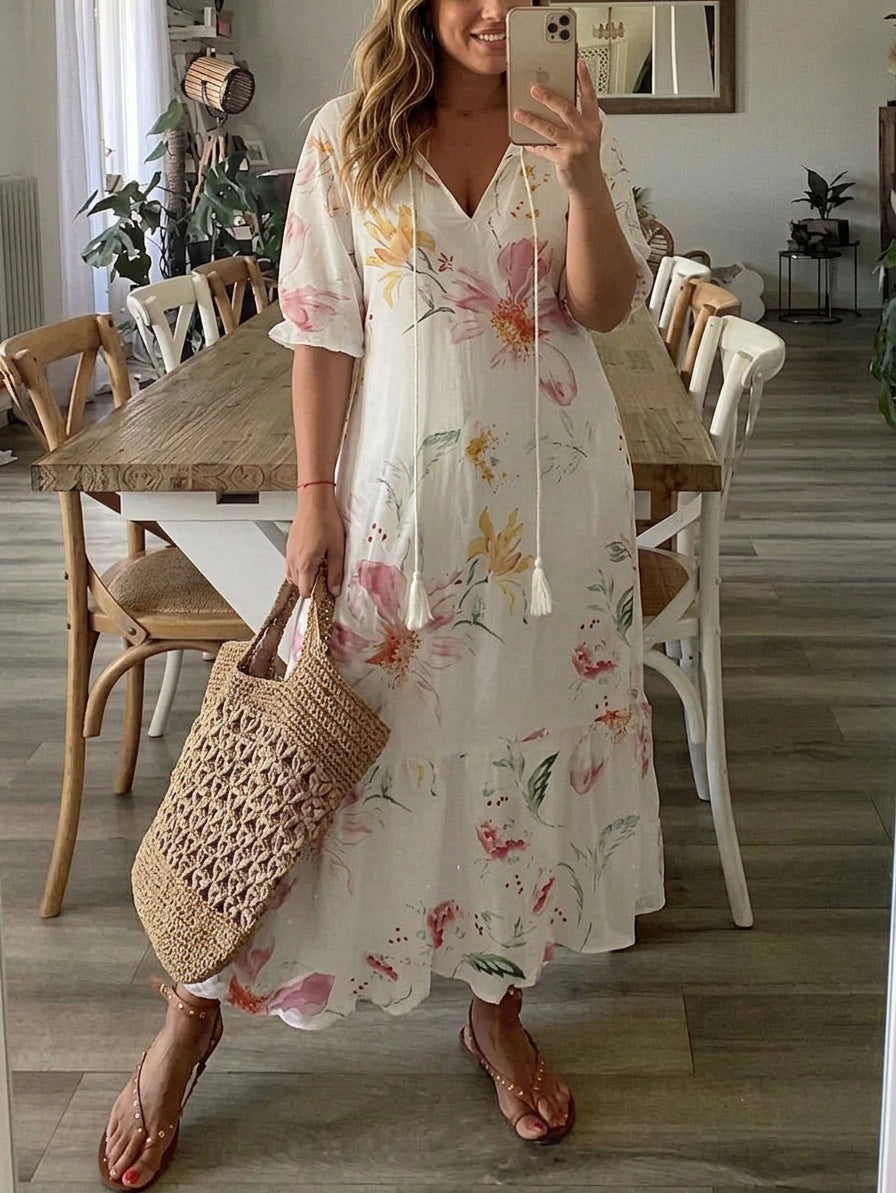 Michaela - Abito boho che copre il ventre