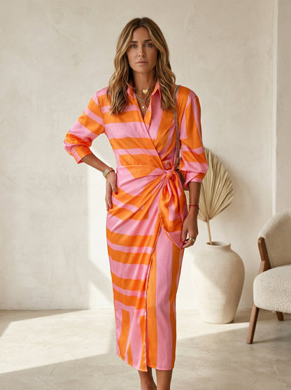 Abito elegante a righe Cecilia™