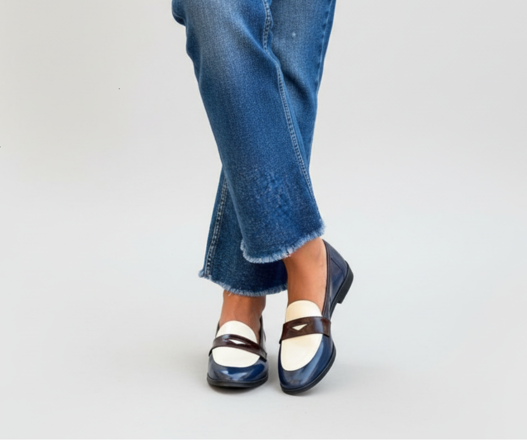 Claudia | Mocassini con contrasto