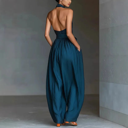 Tuta con vita definita e gambe ampie