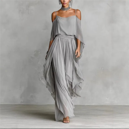 Set casual estivo in chiffon da donna