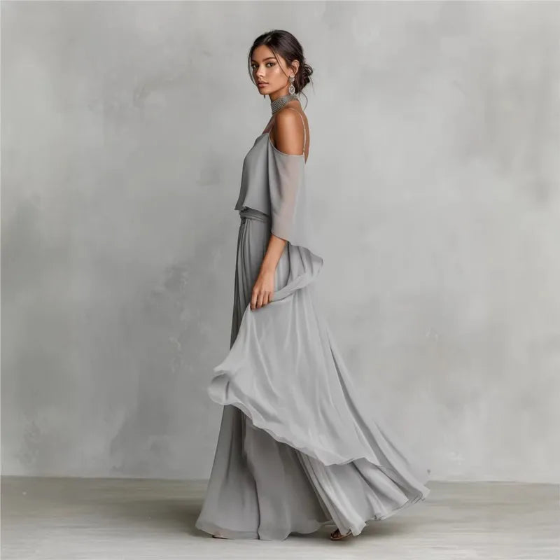 Set casual estivo in chiffon da donna