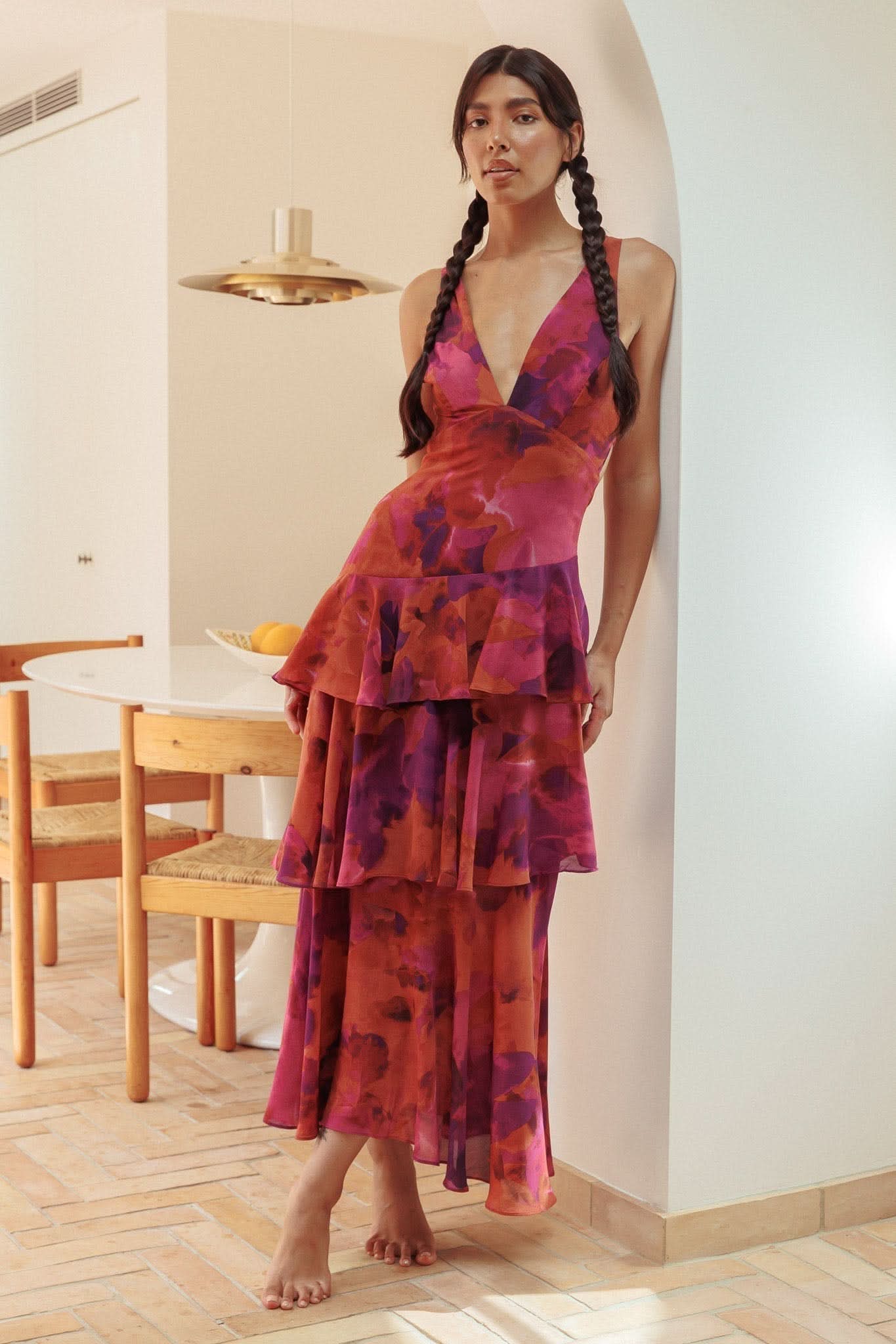 Eva | Abito midi con volant