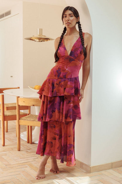 Eva | Abito midi con volant