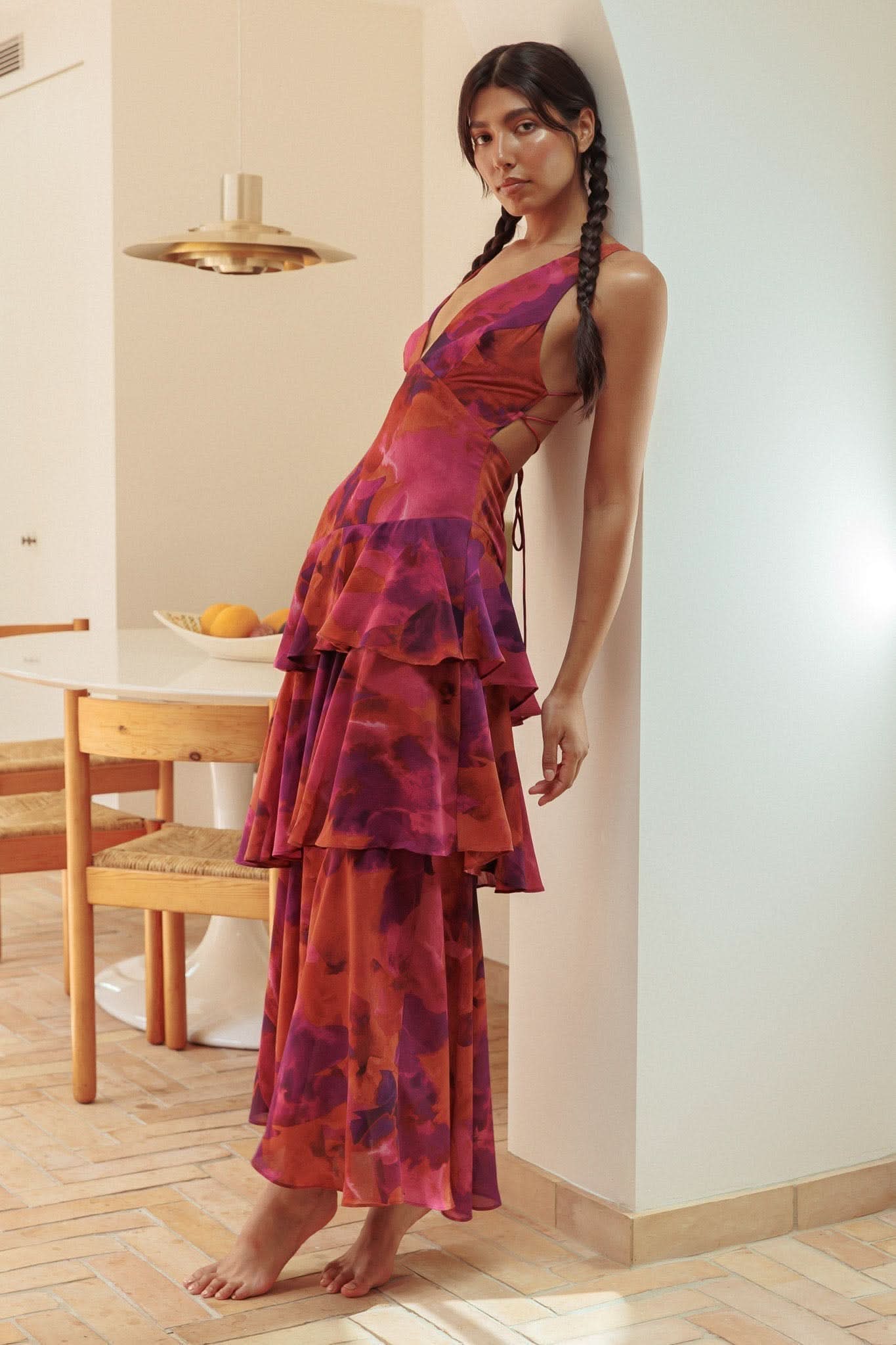 Eva | Abito midi con volant