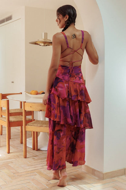 Eva | Abito midi con volant