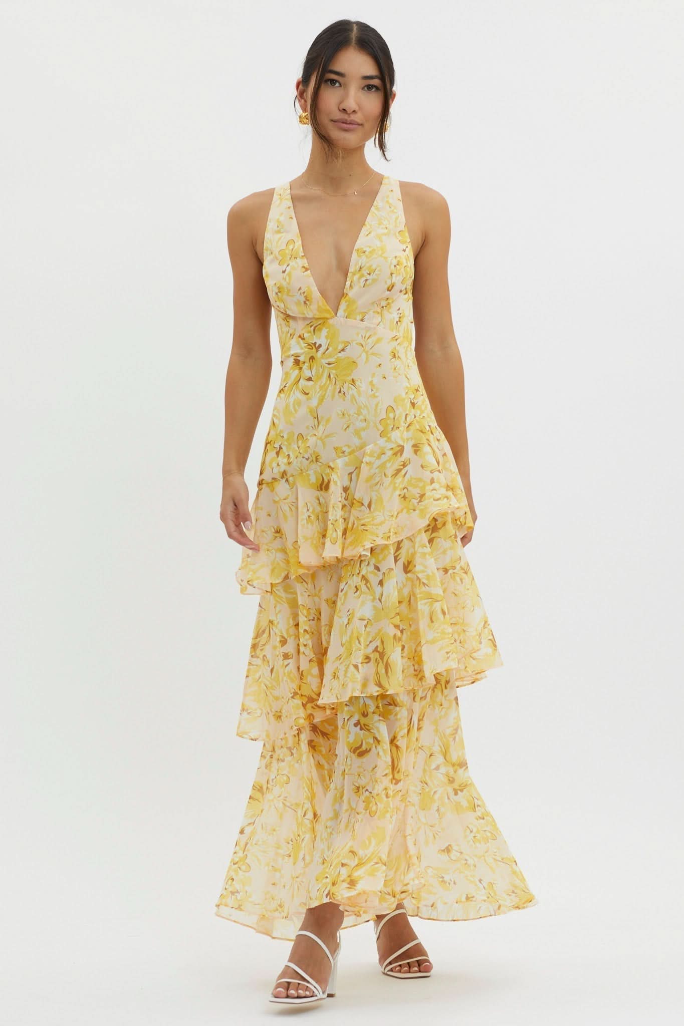 Eva | Abito midi con volant