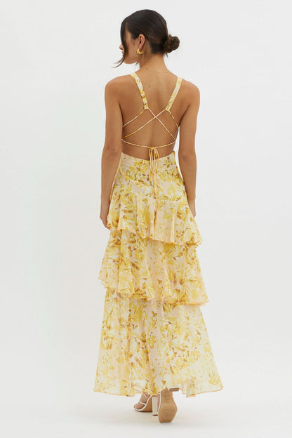 Eva | Abito midi con volant